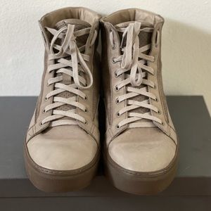 All Saints 2 tone Gray leather & suede high tops